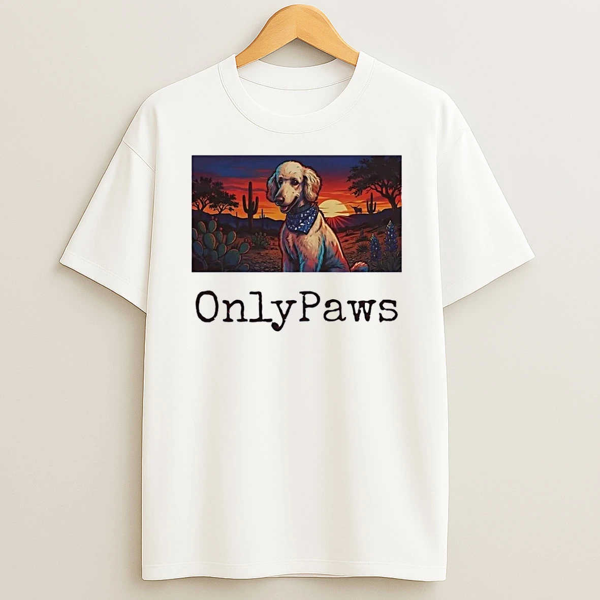 Desert Sunset Dog Onlypaws White Shirts