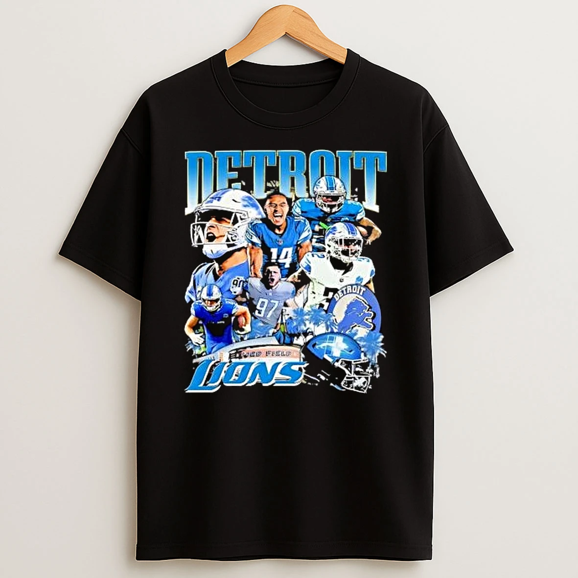 Detroit Lions Football Player Collage Fan Art Detroit Lions Shirts