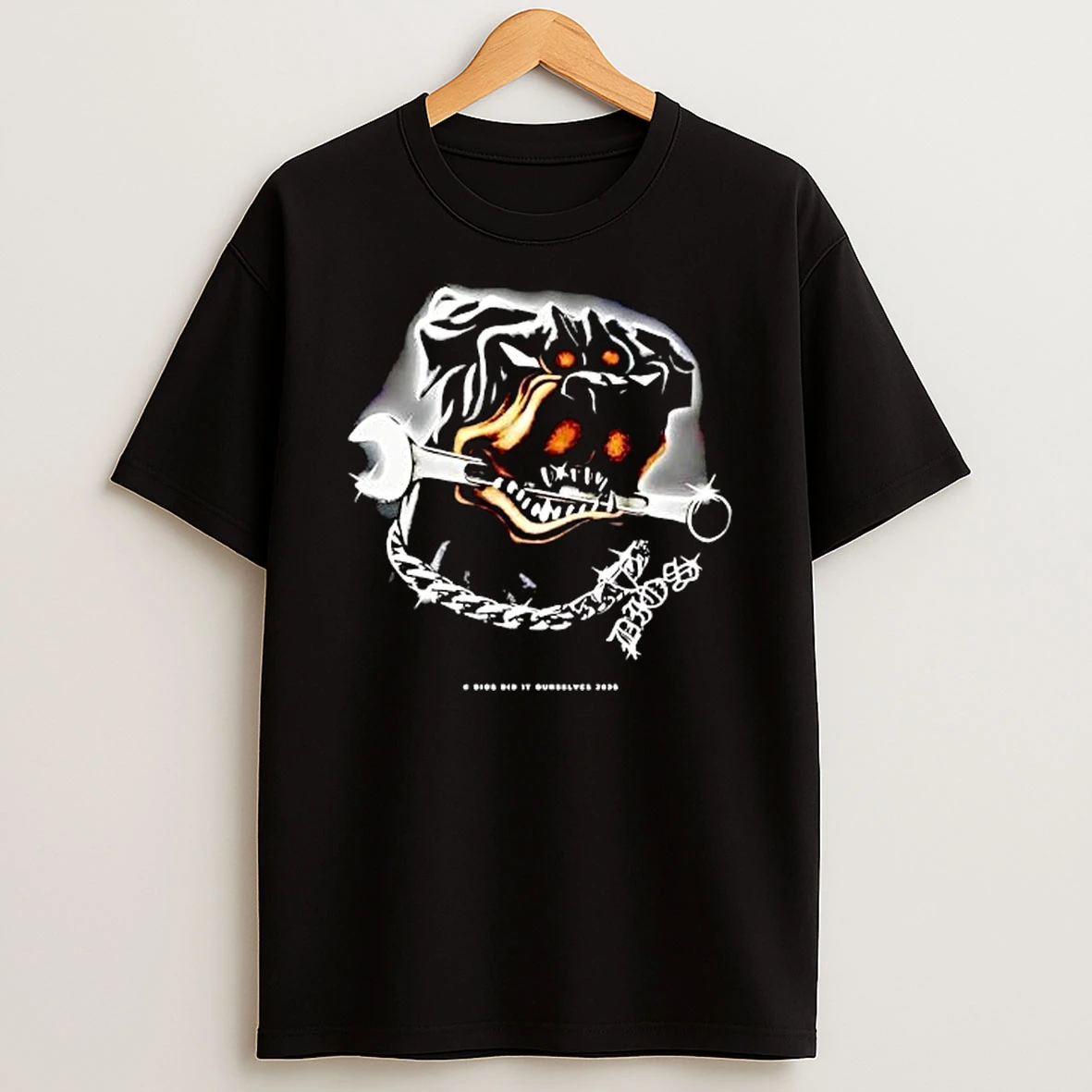 Dios Did It Ourselves 2026 Rottweiler Holding Wrench With Chain Shirts