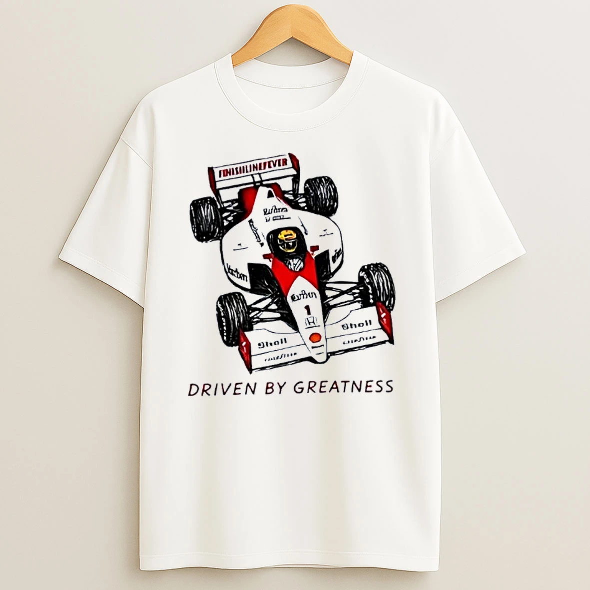 Driven By Greatness Formula 1 Racing Finishlinefever Mclaren White Shirts