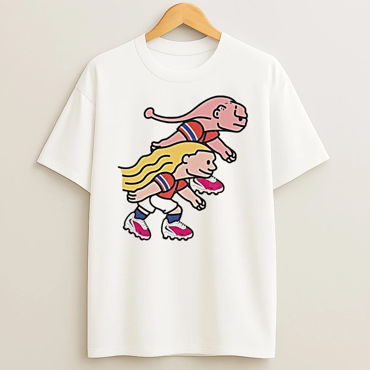 Erling Haaland Running With Blob Footballer Norway Soccer Shirts