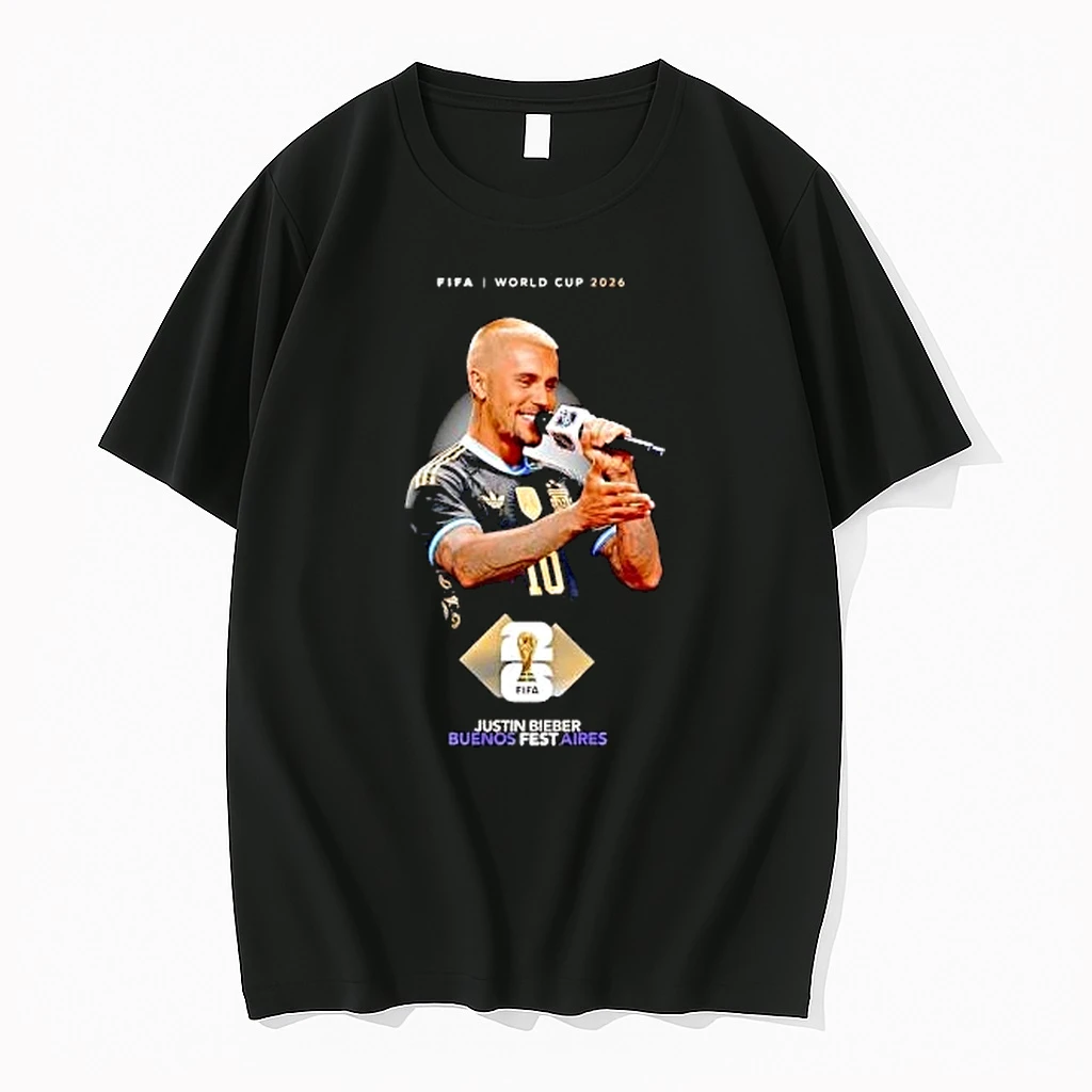 Fifa World Cup 2026 Justin Bieber Performing In Argentina National Team Shirts