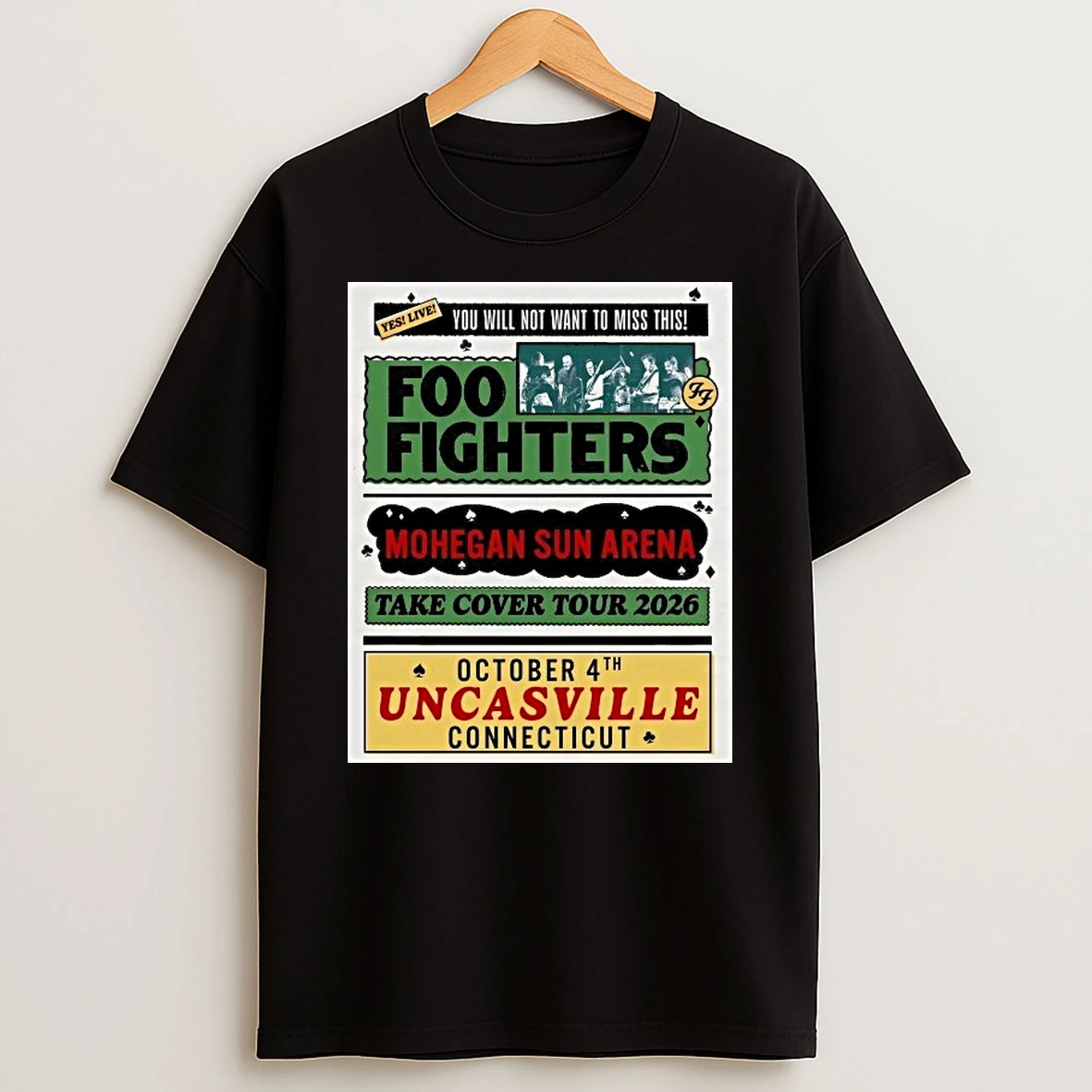 Foo Fighters 2026 The Take Cover Tour Is Coming To Mohegan Sun Arena In Uncasville Ct On October 4th Shirts