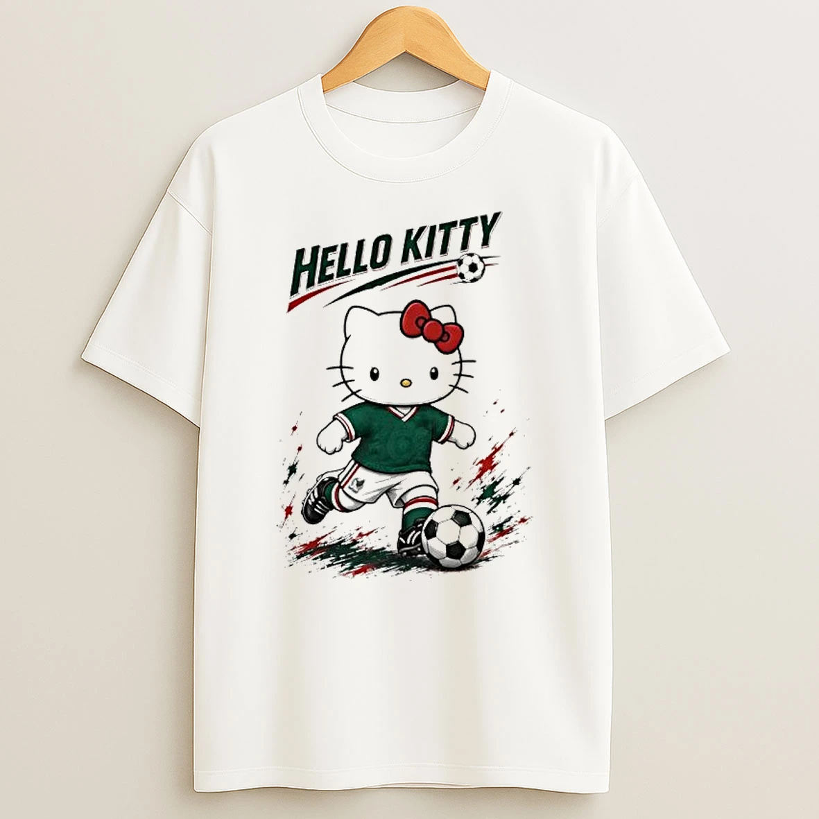 Hello Kitty Soccer Fan Hello Kitty Playing Soccer Mexico Shirts