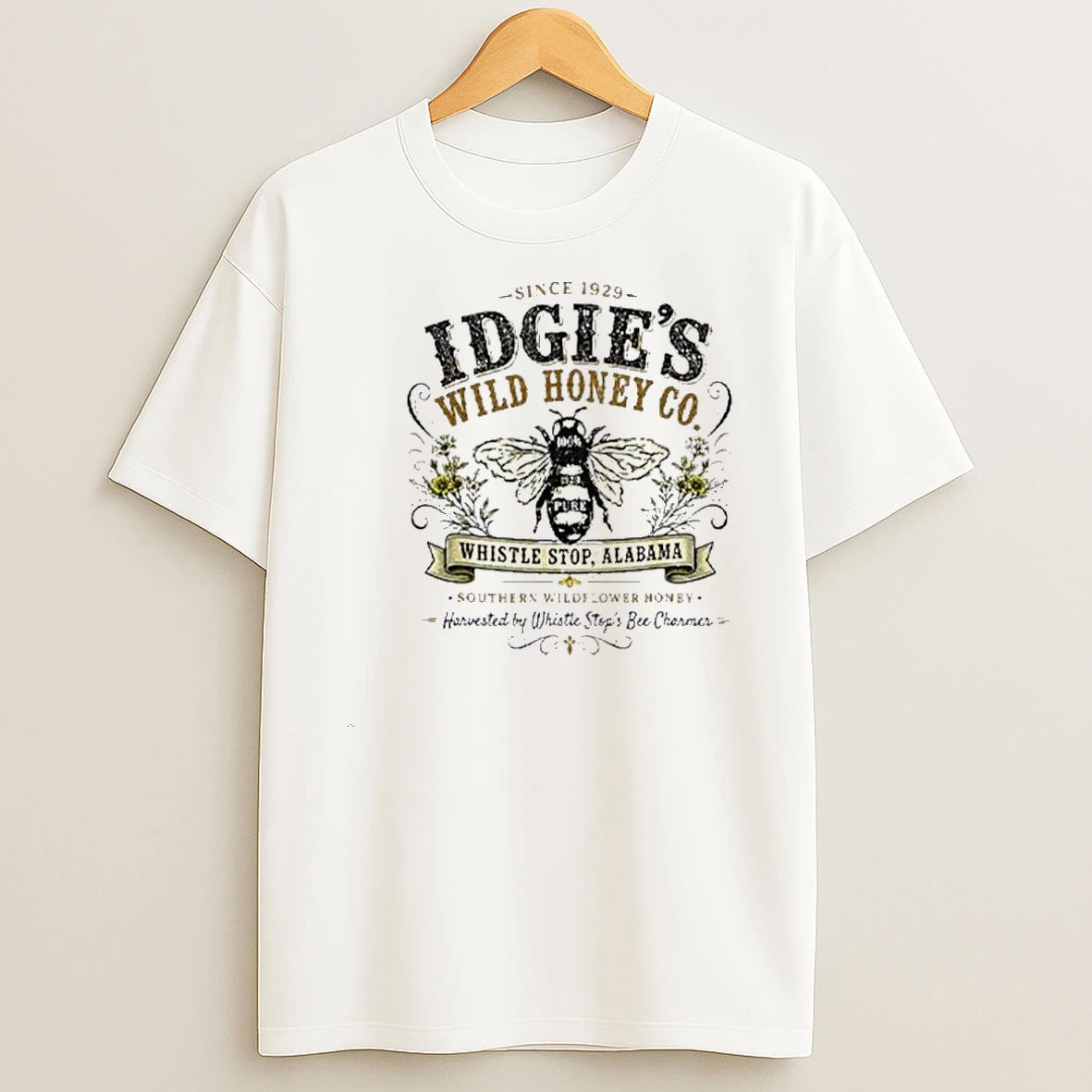 Idgies Wild Honey Co Southern Wildflower Honey Whistle Stop Alabama Shirts