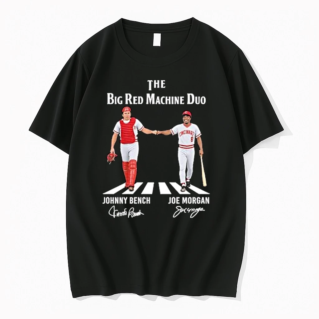 Johnny Bench Joe Morgan Fist Bump The Big Red Machine Duo Cincinnati Shirts