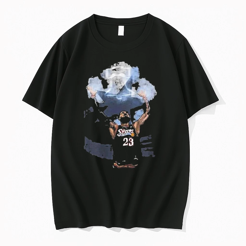 Lebron James With Bells On Philadelphia 76ers Shirts