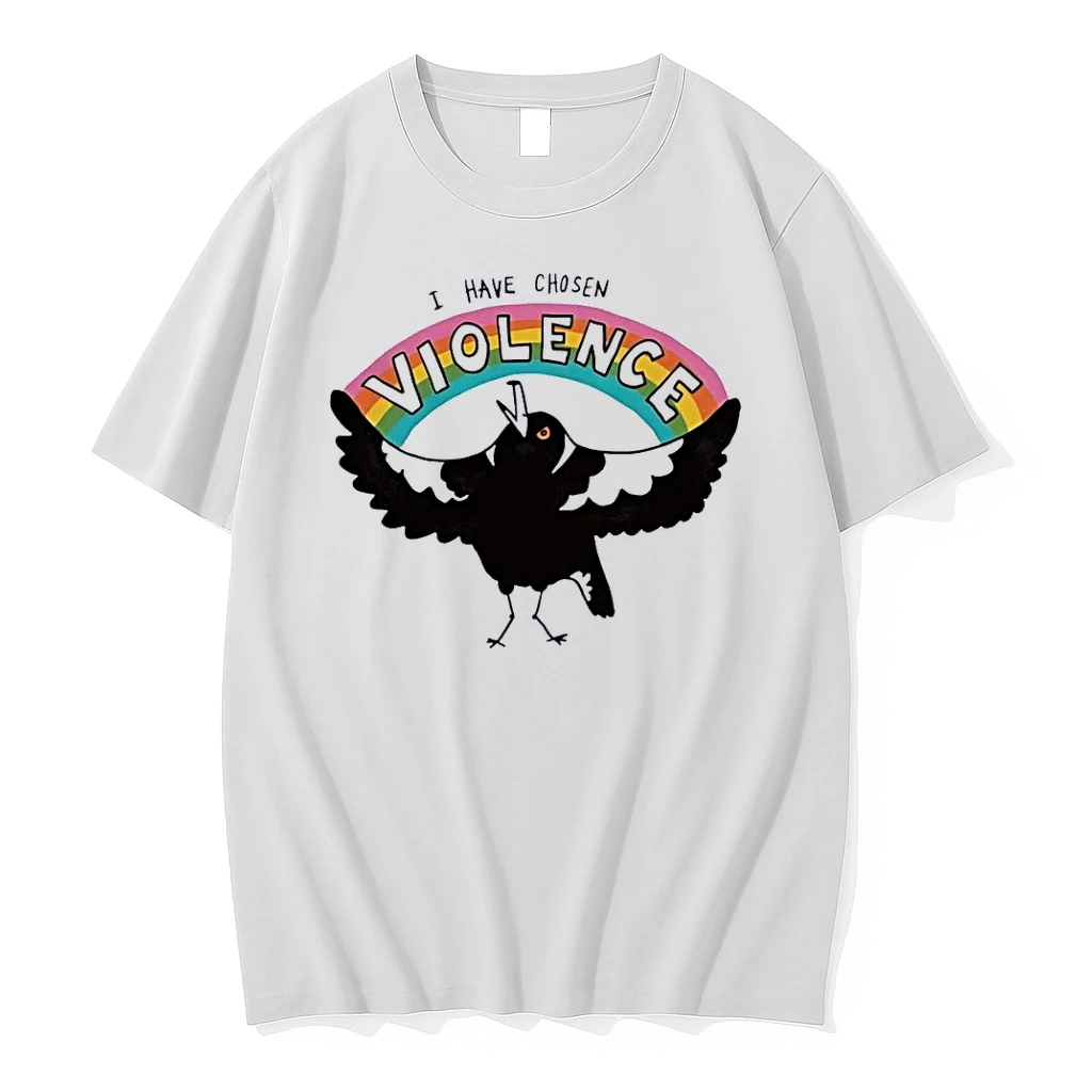 Magpie Art I Have Chosen Violence White Shirts
