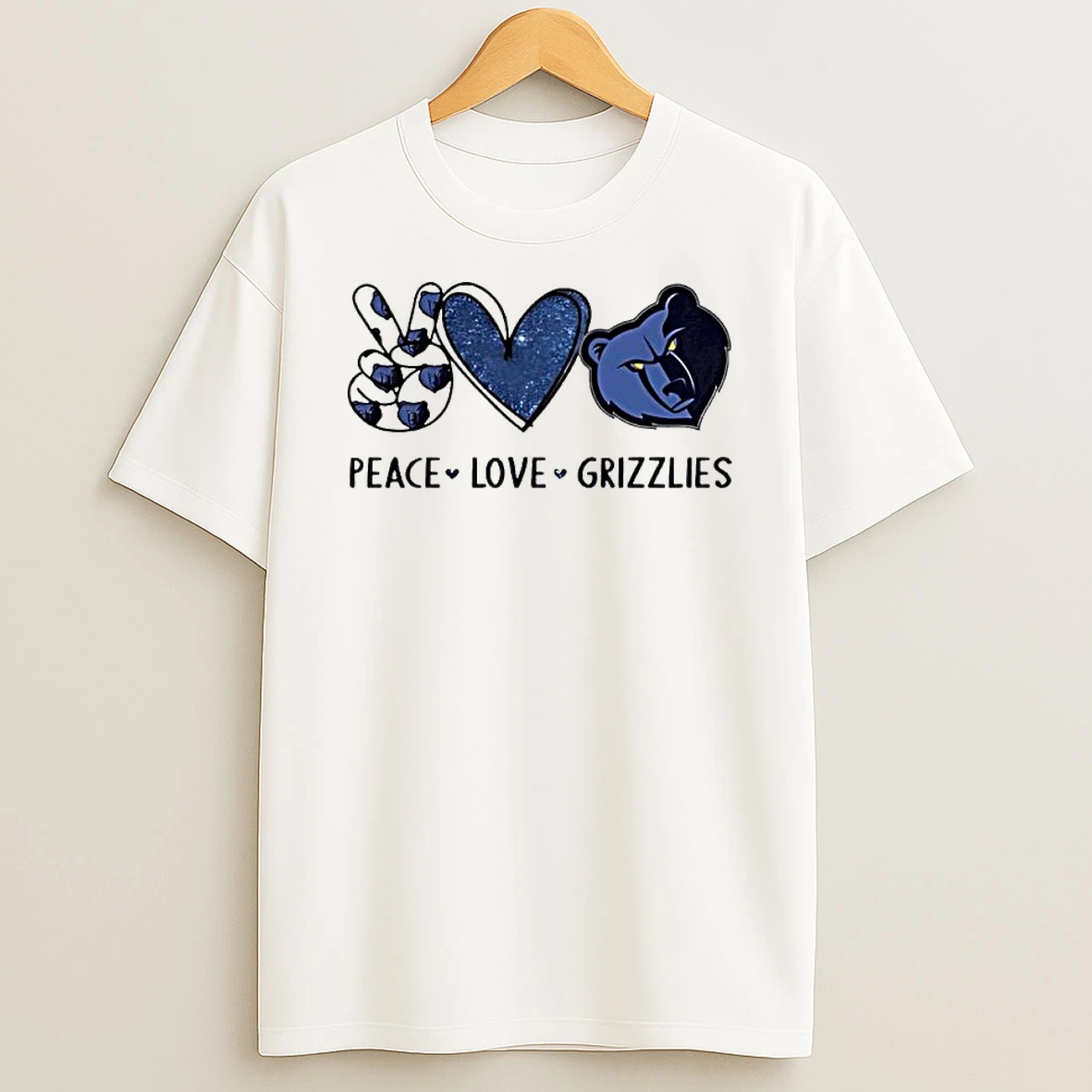 Memphis Grizzlies Apparel Peace Love Grizzlies Shirts