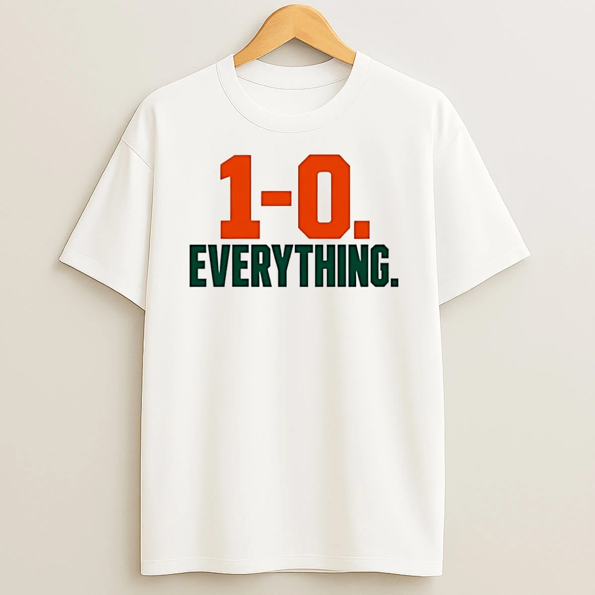 Miami Hurricanes 1 0 Everything White Shirts