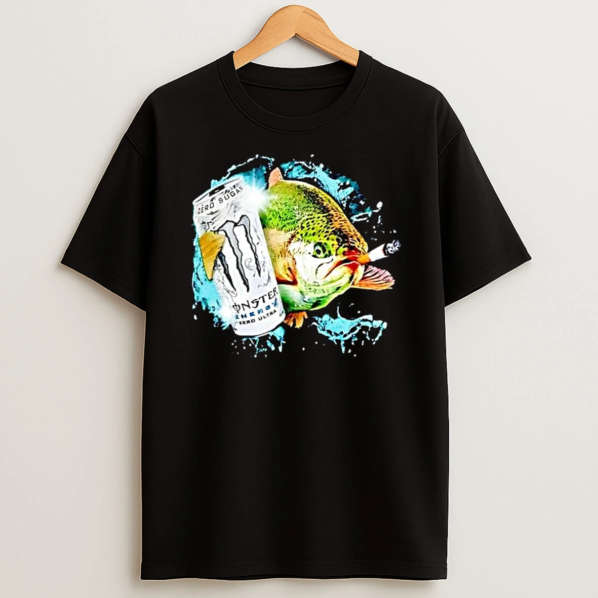 Monster Zero Ultra Fish Smoking Cigarette Shirts