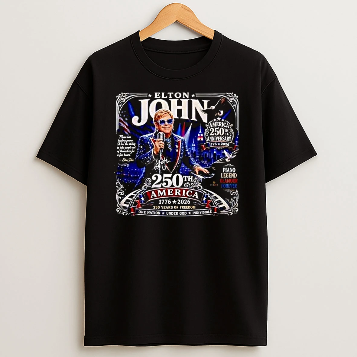 Music Has Healing Power Take People Out Of Themselves Elton John America Shirts