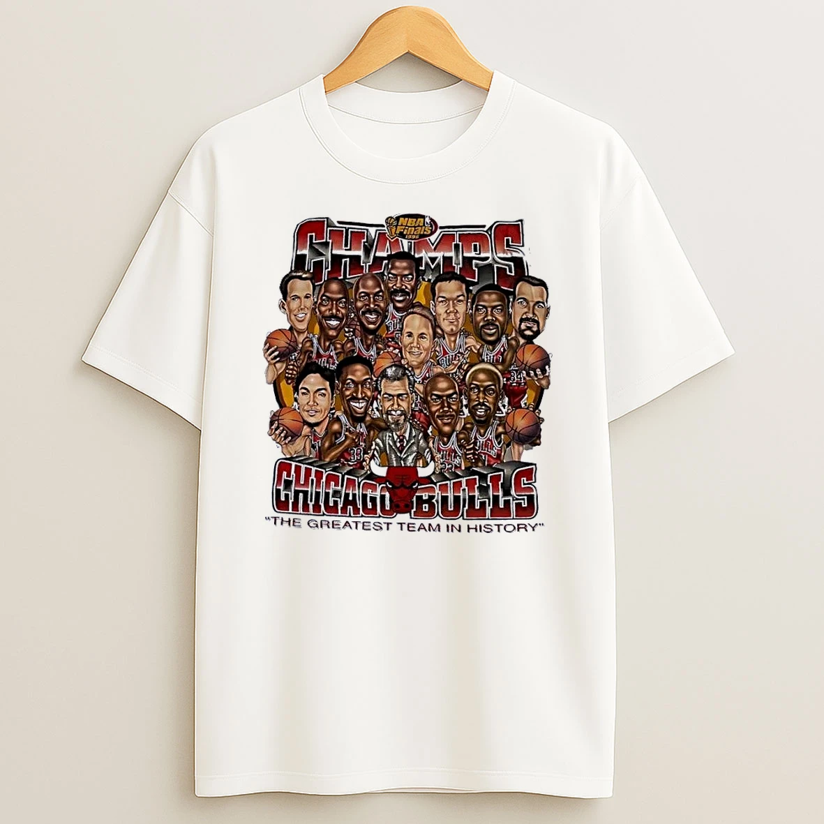 Nba Finals 1996 Champs Chicago Bulls The Greatest Team In History White Shirts