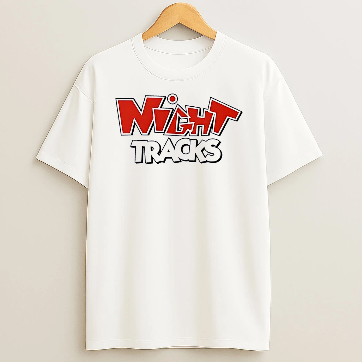 Night Tracks Logo Graphic White Shirts