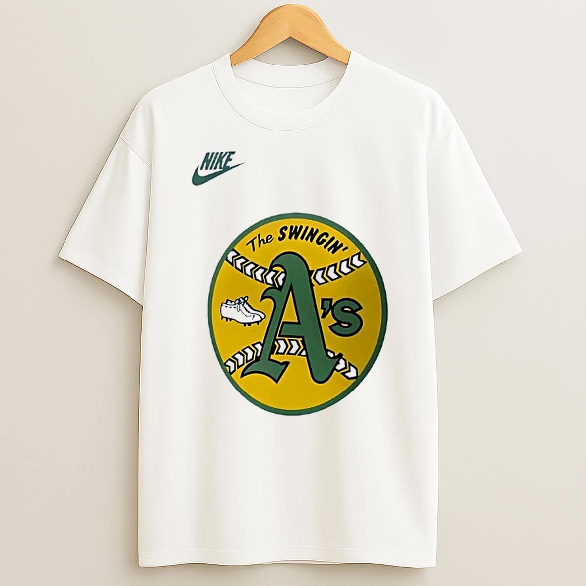 Oakland Athletics Apparel The Swingin As Nike Baseball White Shirts