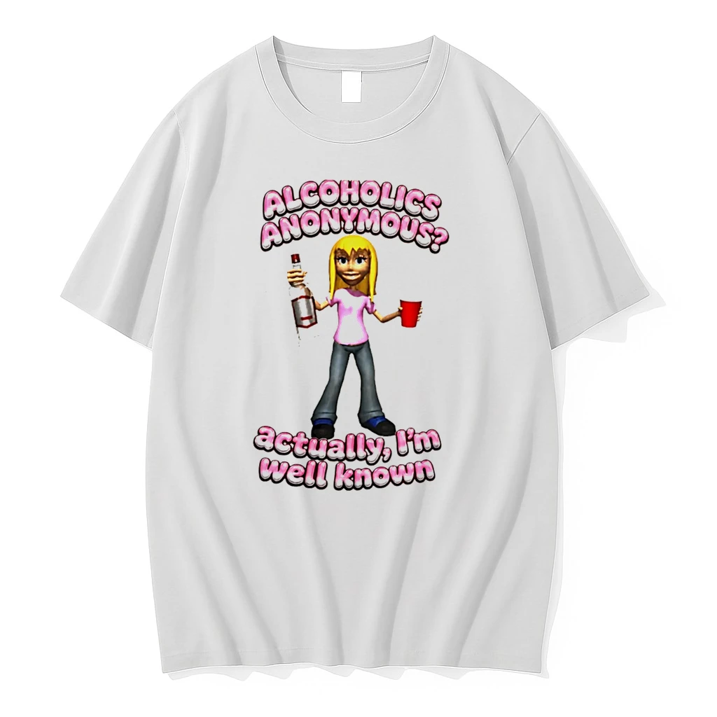 Officials Alcoholics Anonymous Actually Im Well Known Y2k Aesthetic Tee Premium T Shirt Sweatshirt Hoodie