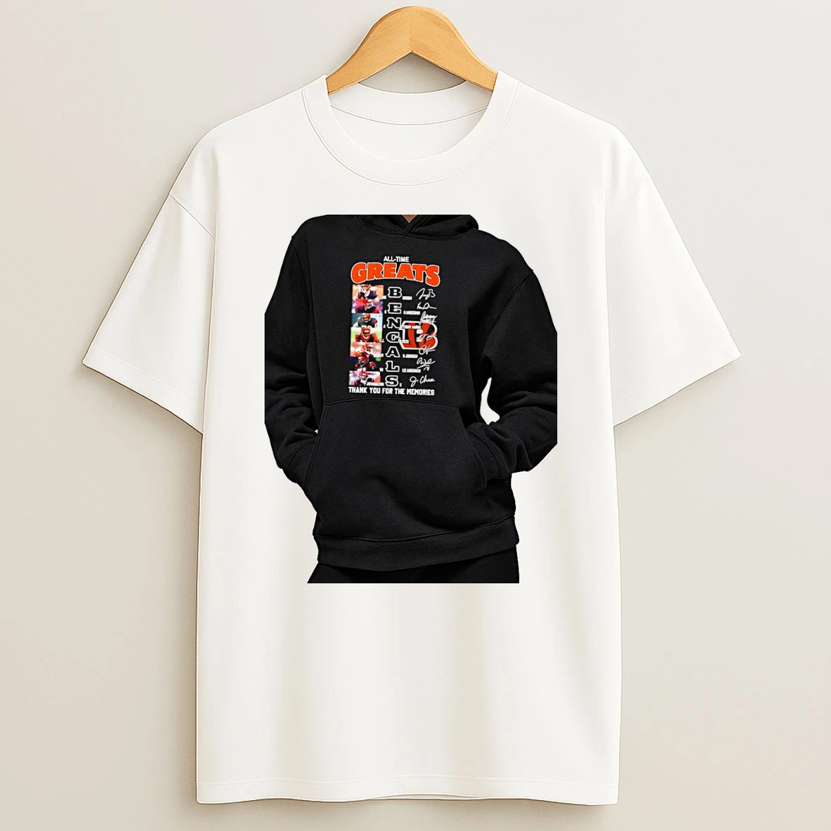 Officials All Time Greats Joe Burrow Ken Anderson Anthony Munoz A J Green Chad Johnson Willie Anderson Signature Premium T Shirt Sweatshirt Hoodie