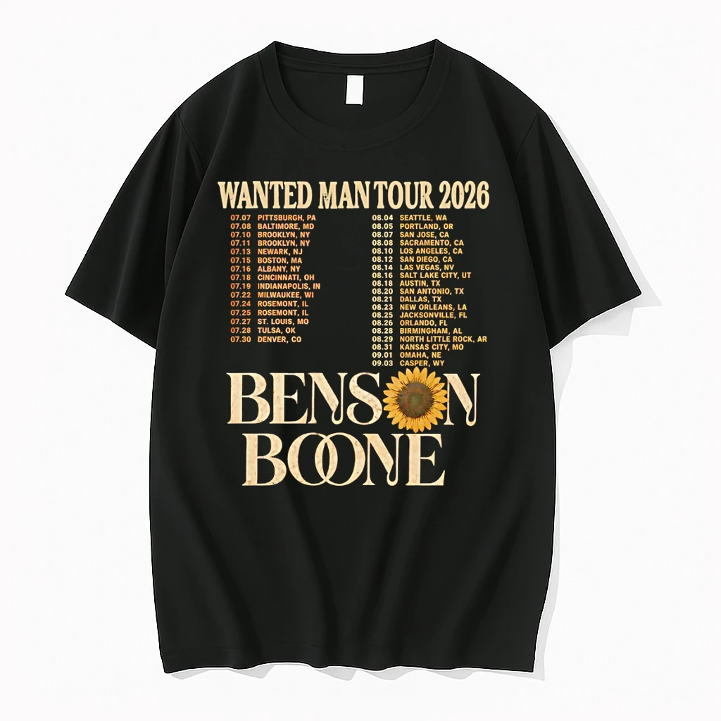 Officials Benson Boone Wanted Man Concert World Tour 2026 Premium T Shirt Sweatshirt Hoodie