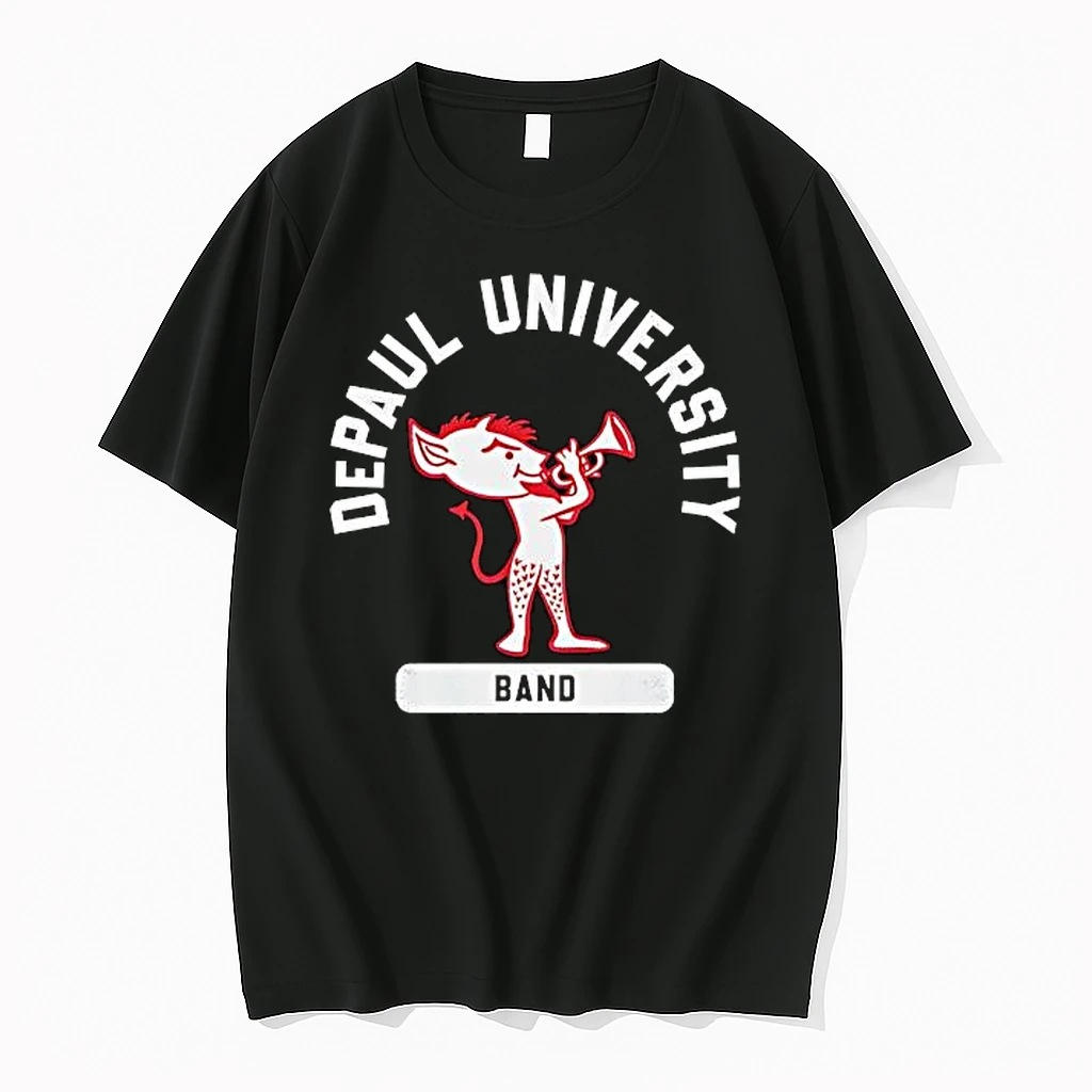 Officials Depaul University Band Devil Playing Trumpet Vintage Style Premium T Shirt Sweatshirt Hoodie