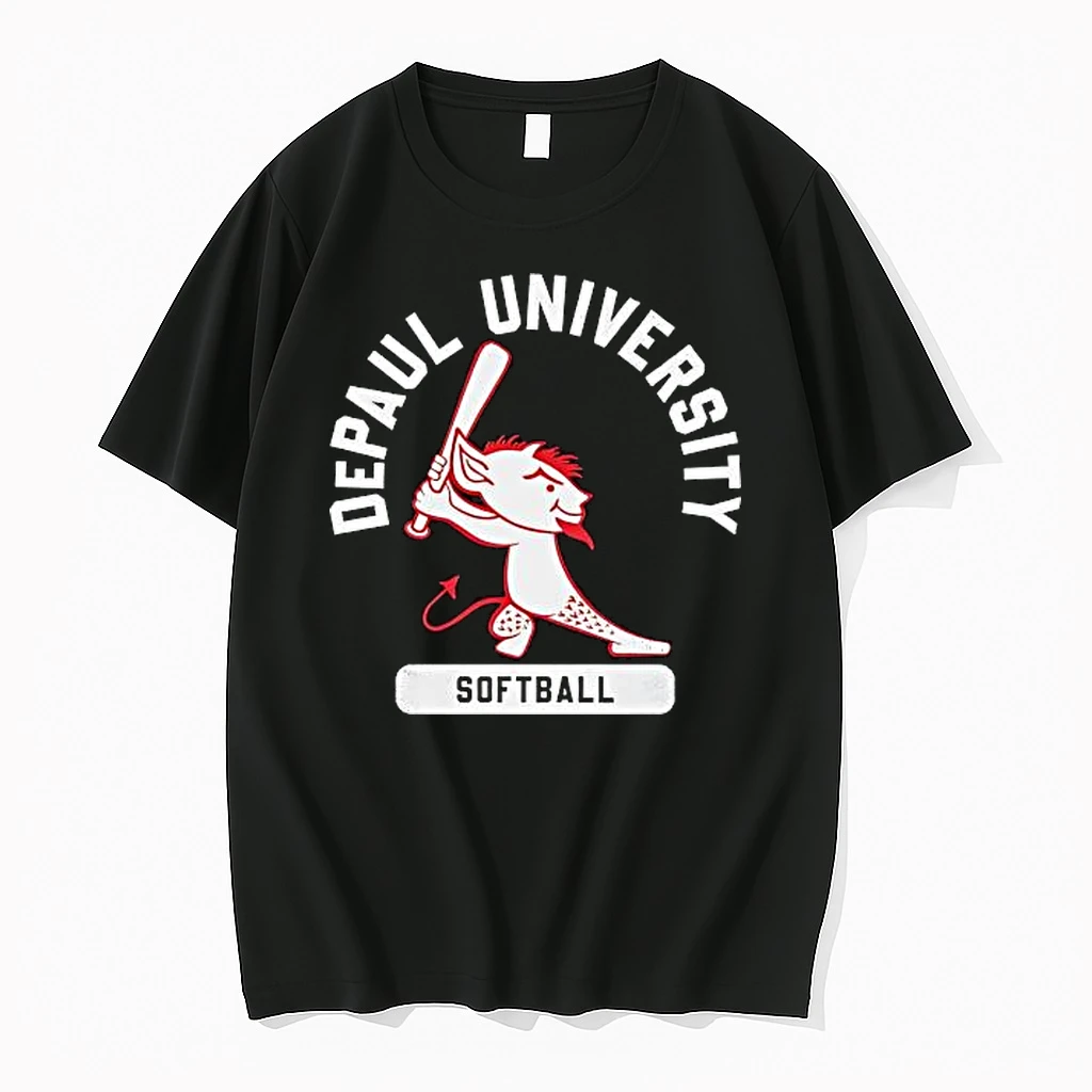 Officials Depaul University Softball Mascot Swinging Bat Depaul University Softball Premium T Shirt Sweatshirt Hoodie