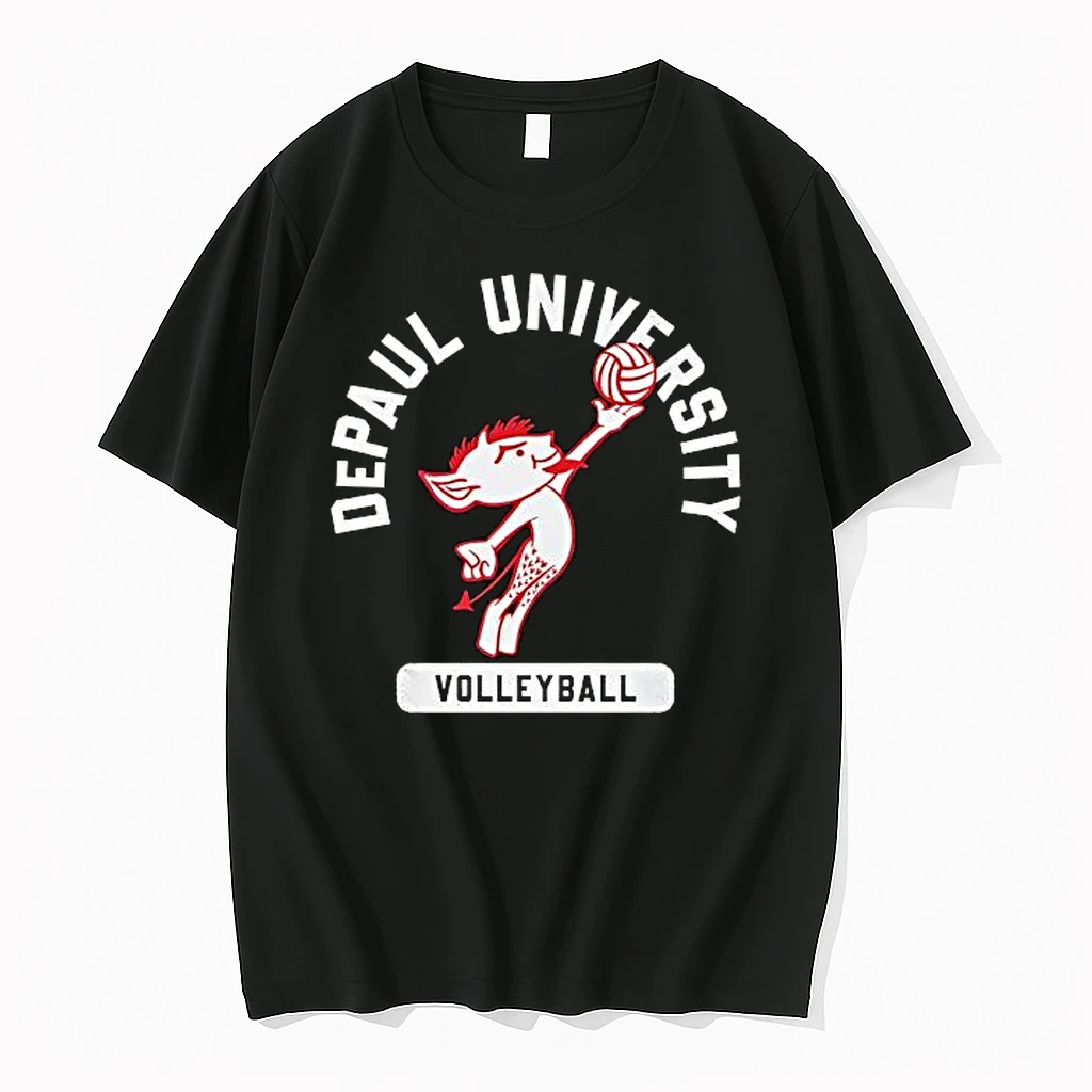 Officials Depaul University Volleyball Mascot Spiking Ball Depaul University Volleyball Premium T Shirt Sweatshirt Hoodie