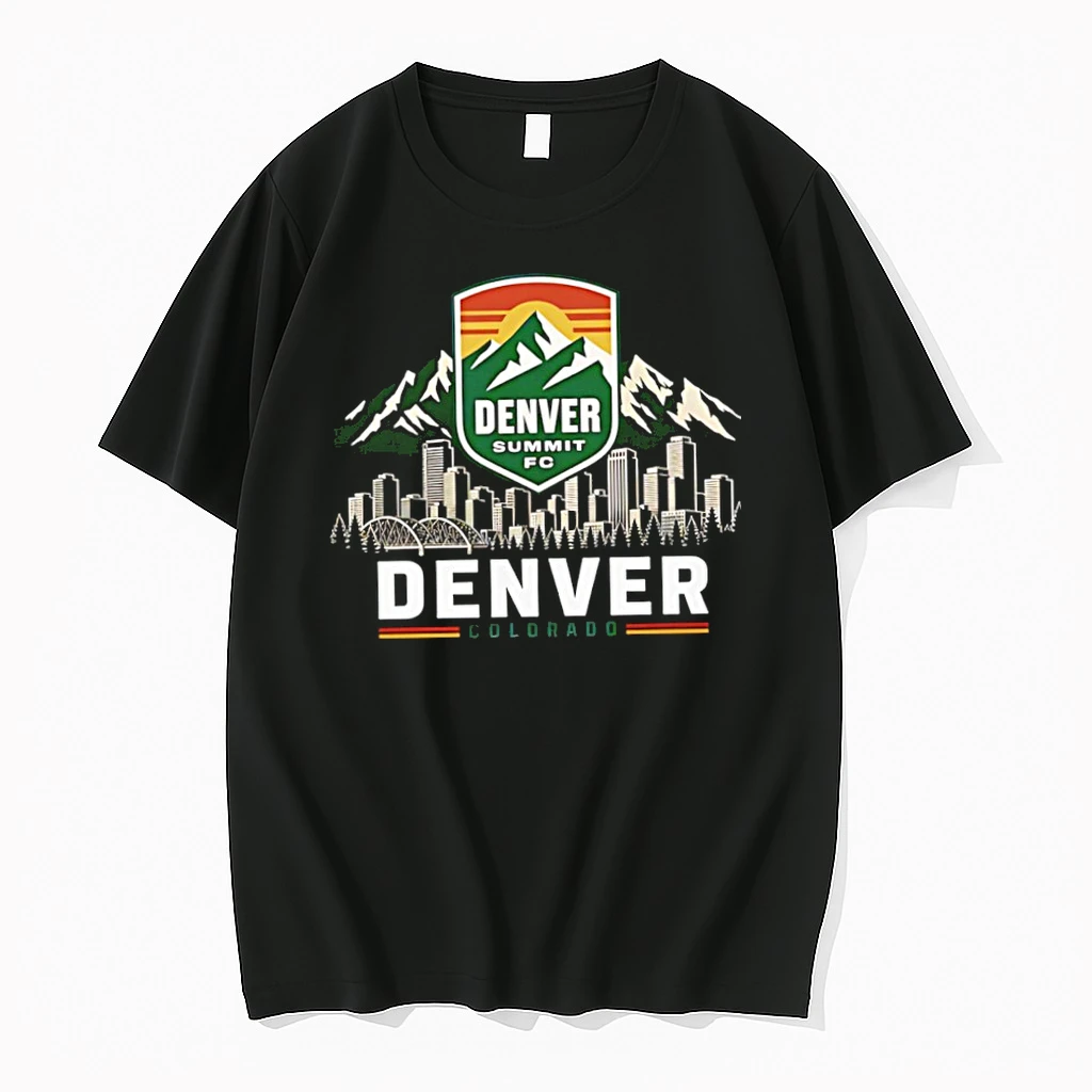 Officials Denver Summit Fc Denver Colorado City Skyline Logo Premium T Shirt Sweatshirt Hoodie