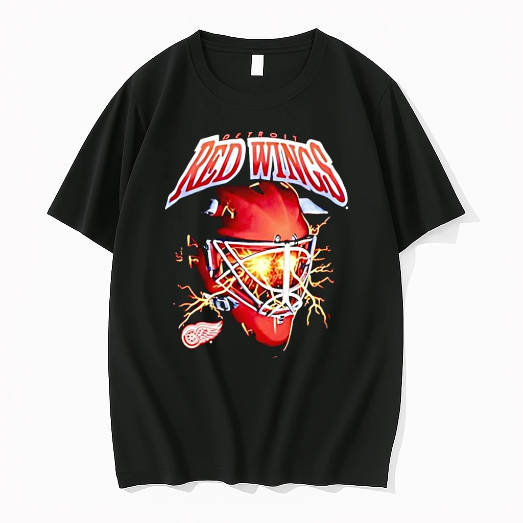 Officials Detroit Red Wings Goalie Mask Lightning Black Premium T Shirt Sweatshirt Hoodie