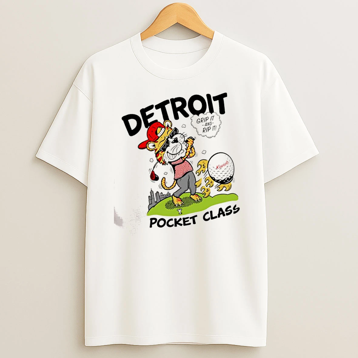 Officials Detroit Tiger Grip It And Rip It Kiwichi Pocket Class Premium T Shirt Sweatshirt Hoodie