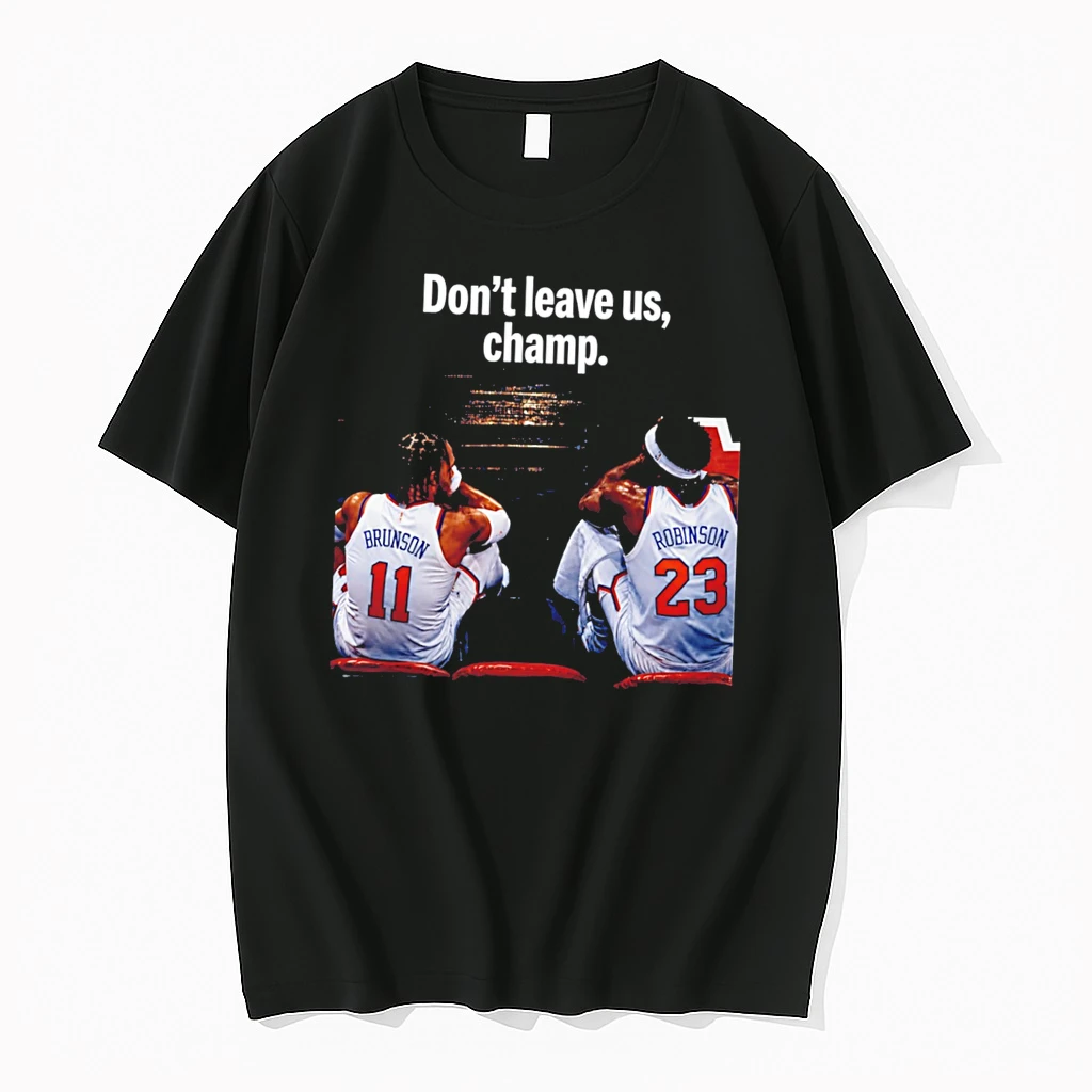 Officials Dont Leave Us Champ Jalen Brunson And Mitchell Robinson Ny Knicks Tee Premium T Shirt Sweatshirt Hoodie