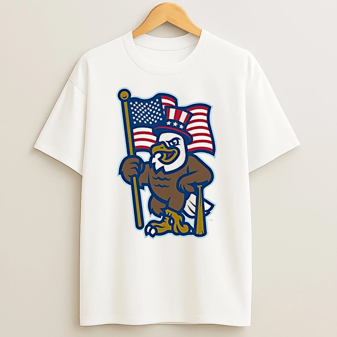 Officials Eagle Sports Apparel Baseball Eagle Holding Flag Premium T Shirt Sweatshirt Hoodie