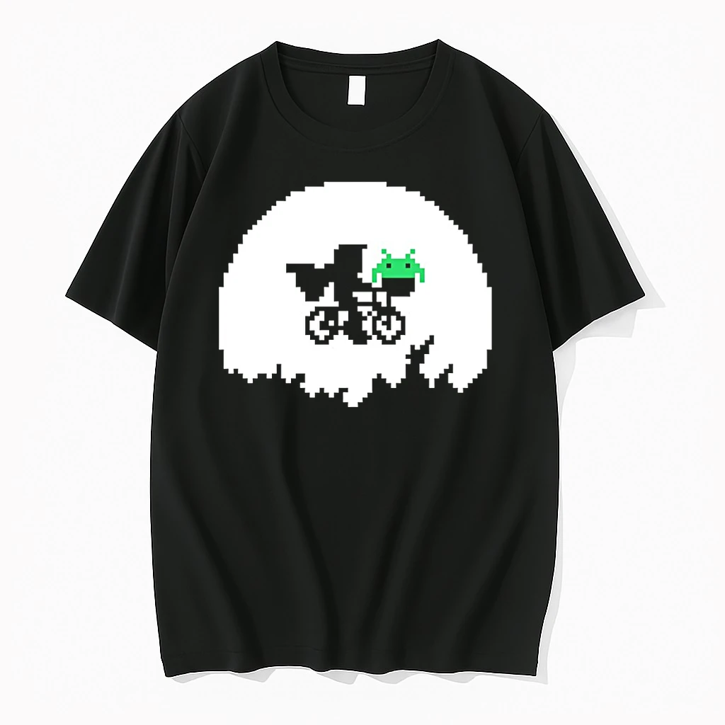 Officials Elliott From E T The Extra Terrestrial With A Space Invader Friend Premium T Shirt Sweatshirt Hoodie