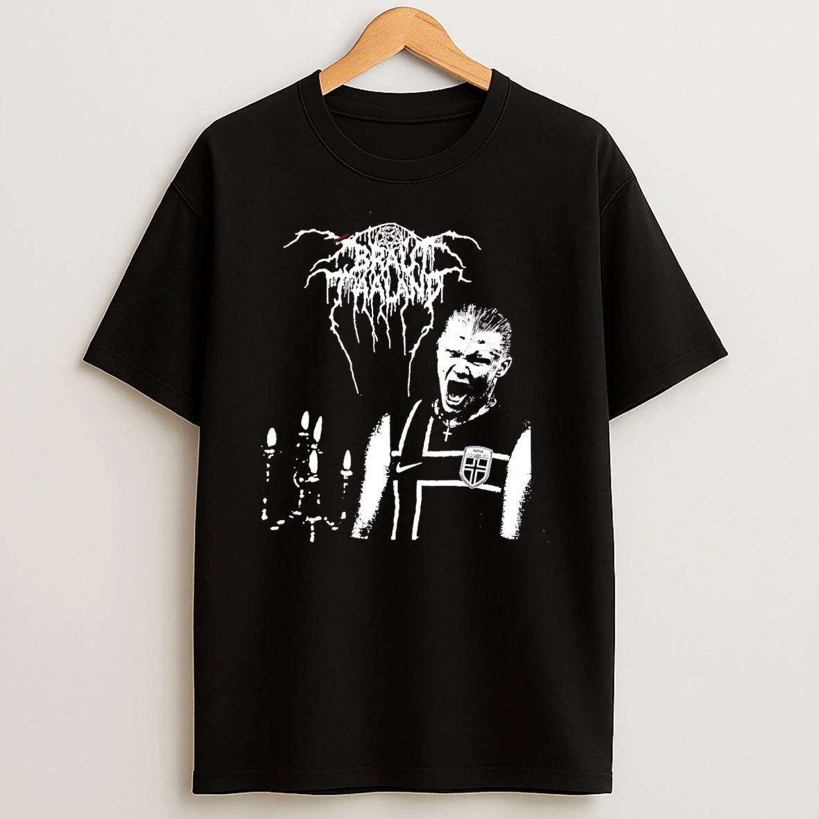 Officials Erling Haaland Black Metal Braut Haaland Heavy Metal Norway Football Premium T Shirt Sweatshirt Hoodie