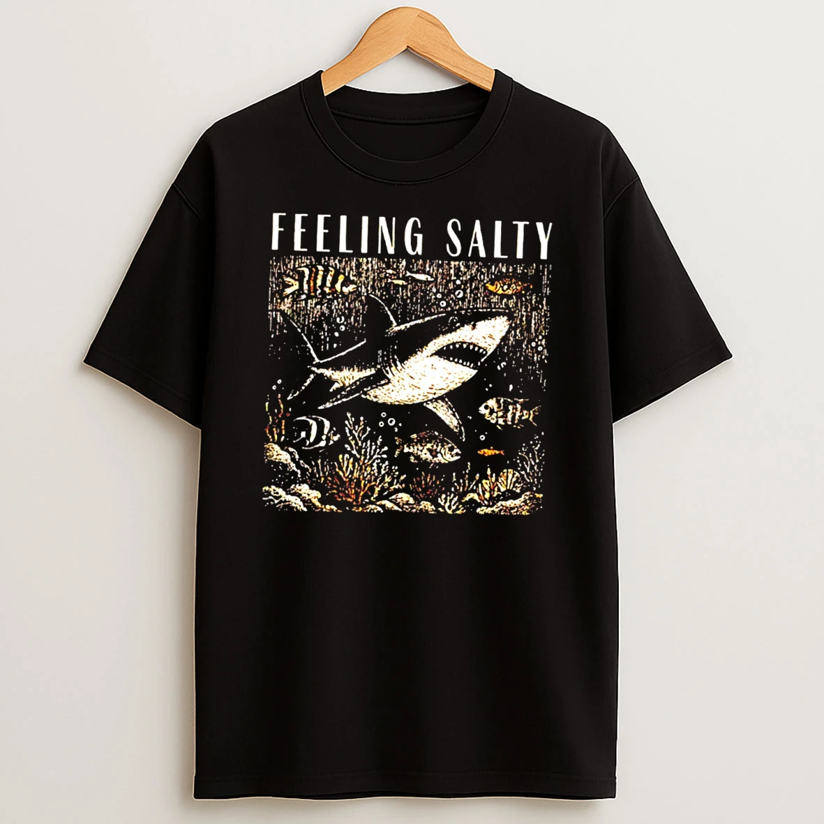 Officials Feeling Salty Shark Ocean Life Sea Underwater Tee Premium T Shirt Sweatshirt Hoodie