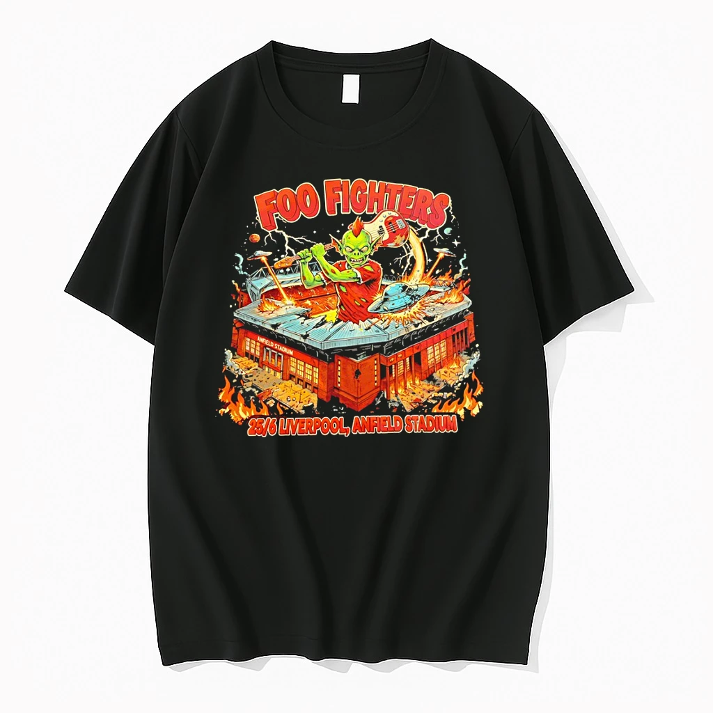 Officials Foo Fighters Band 27 June Liverpool Uk Anfield Stadium Upscayl 4x Upscayl Standard 4x Premium T Shirt Sweatshirt Hoodie