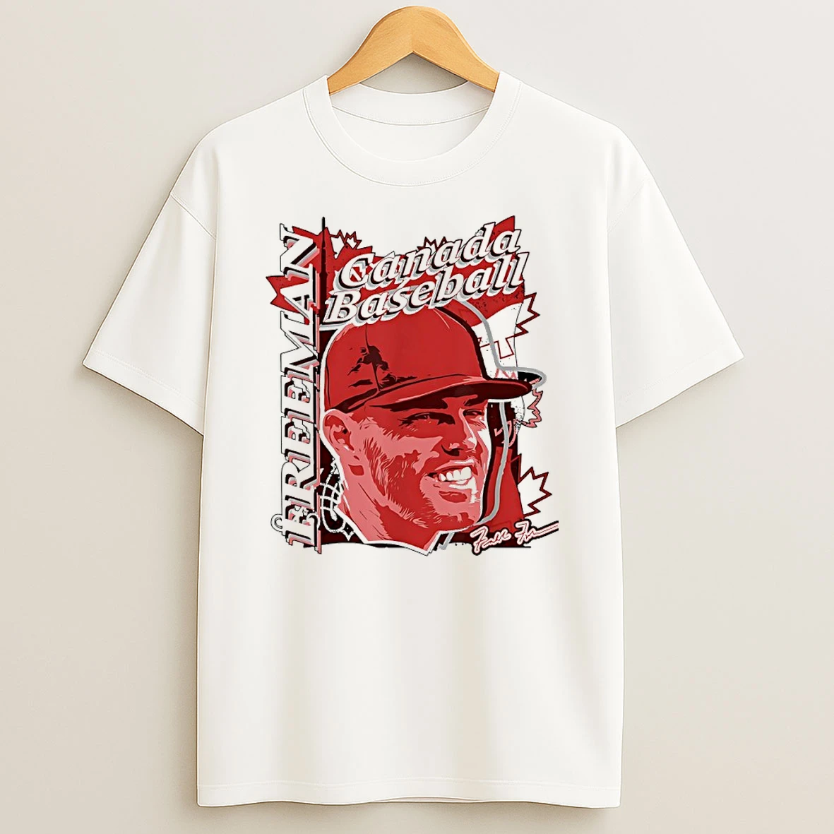 Officials Freddie Freeman Canada Mlb International Baseball Signature Premium T Shirt Sweatshirt Hoodie