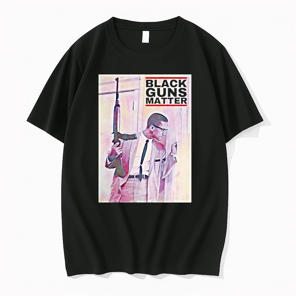 Officials Historical Icon Malcolm X Peeking With Rifle Black Guns Matter Premium T Shirt Sweatshirt Hoodie