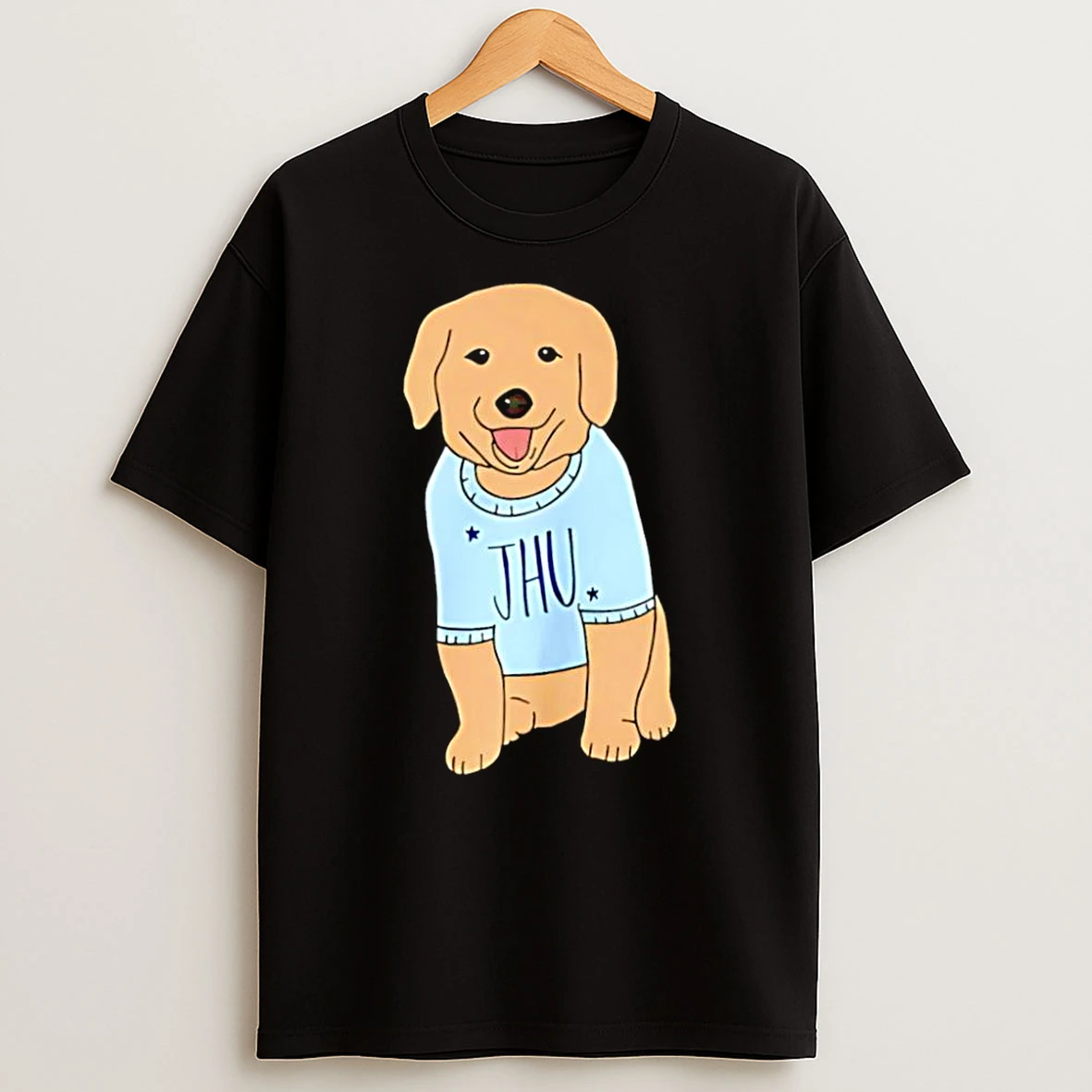 Officials Jhu Puppy Wearing A Light Blue Black Premium T Shirt Sweatshirt Hoodie