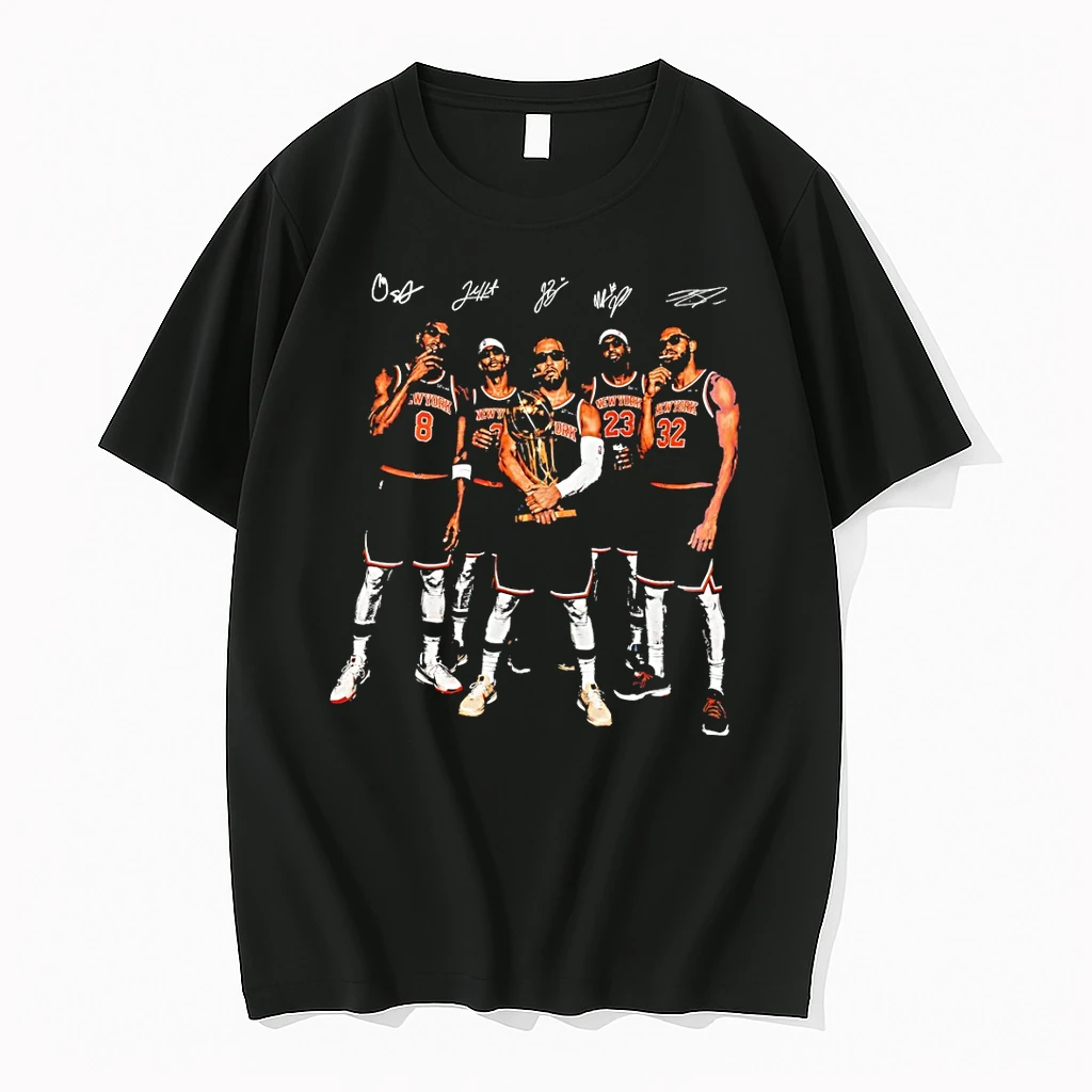 Officials Jalen Brunson Anunoby Kat Josh Hart Robinson New York Knicks Champs Basketball Signatures Premium T Shirt Sweatshirt Hoodie