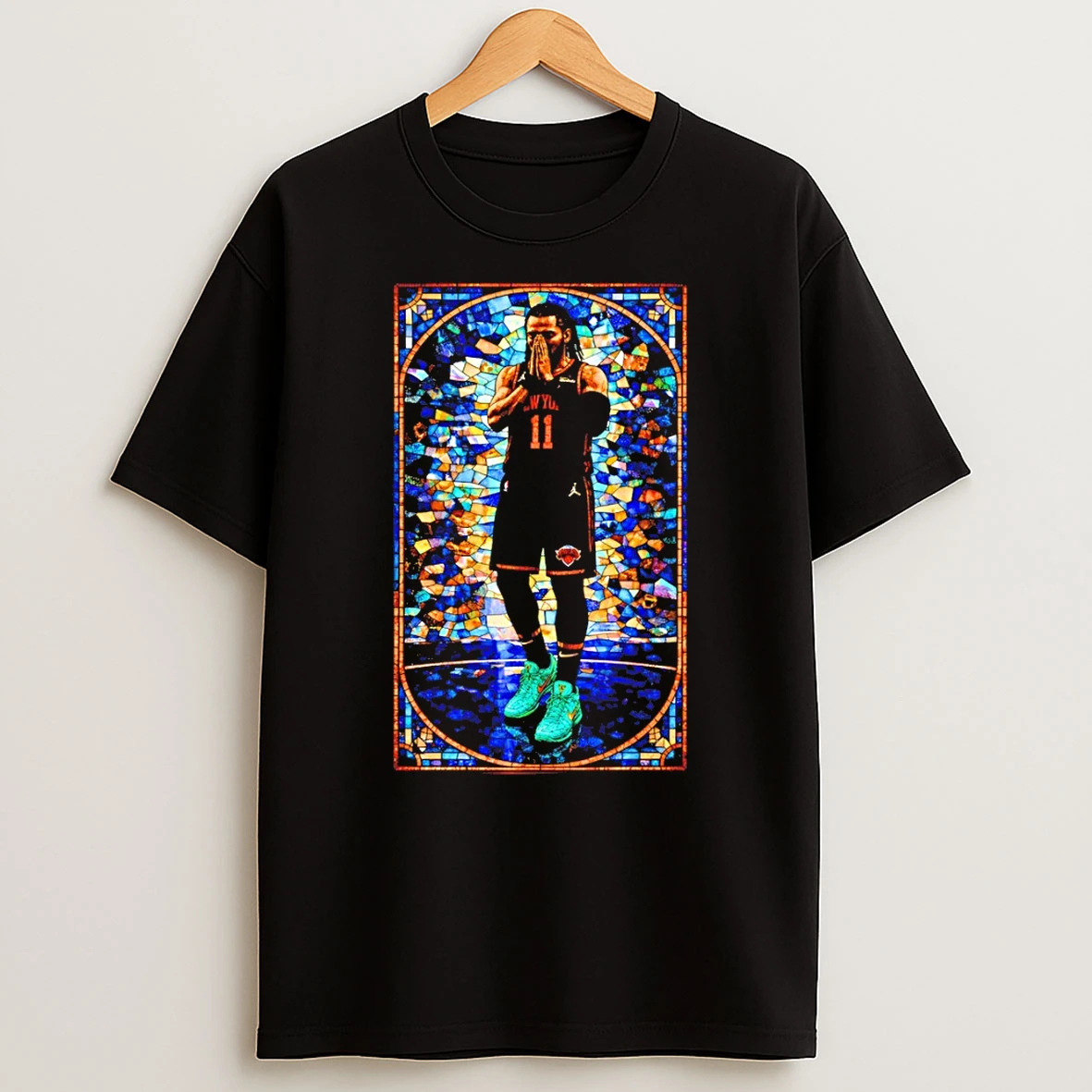 Officials Jalen Brunson New York Knicks Basketball Nba 2026 Stained Glass Premium T Shirt Sweatshirt Hoodie