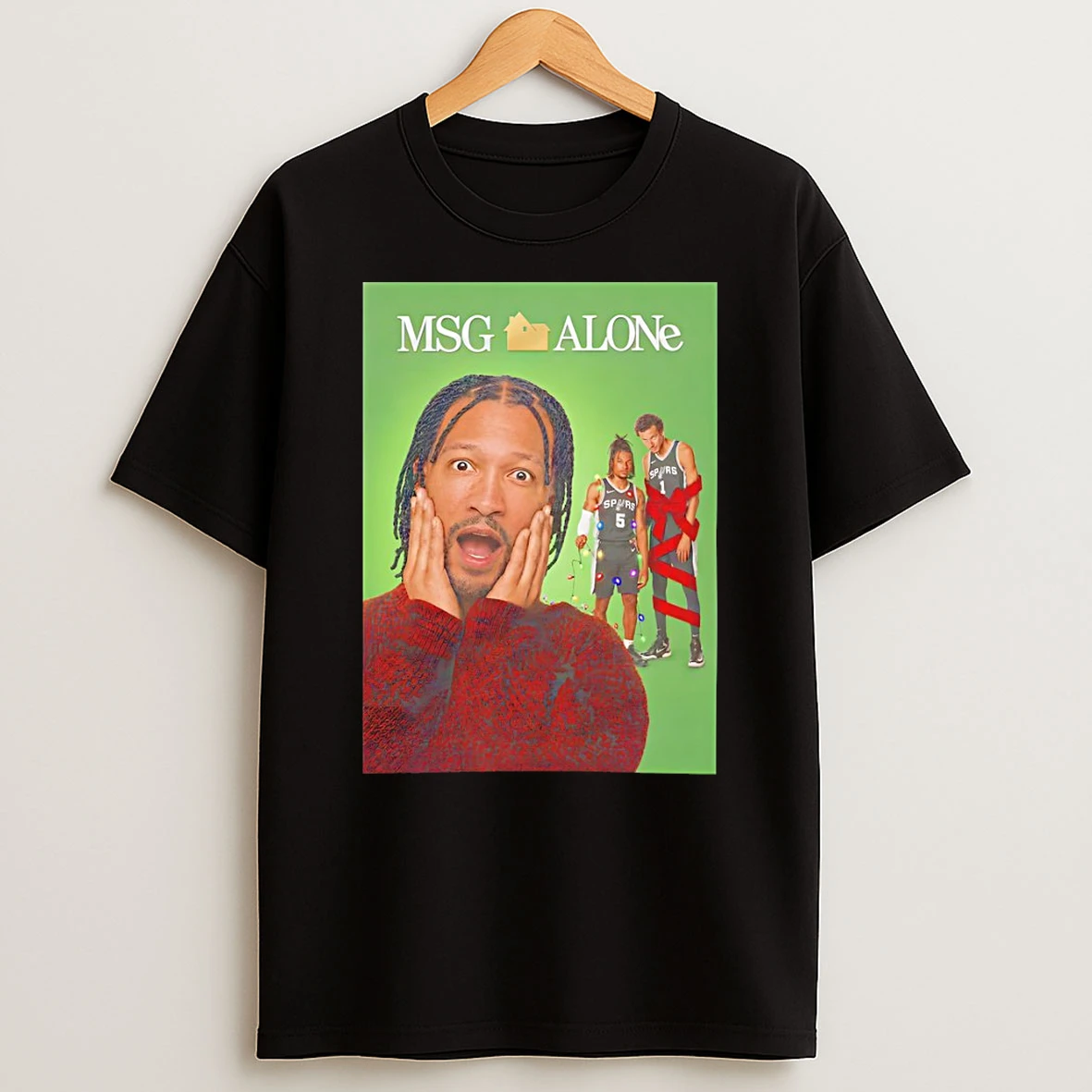 Officials Jalen Brunson Victor Wembanyama Msg Alone New York Knicks Nba Basketball Home Alone Parody Premium T Shirt Sweatshirt Hoodie