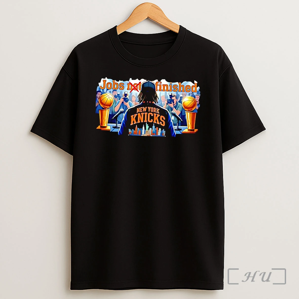 Officials Jobs Not Finished New York Knicks Black Premium Shirt Sweatshirt Tee