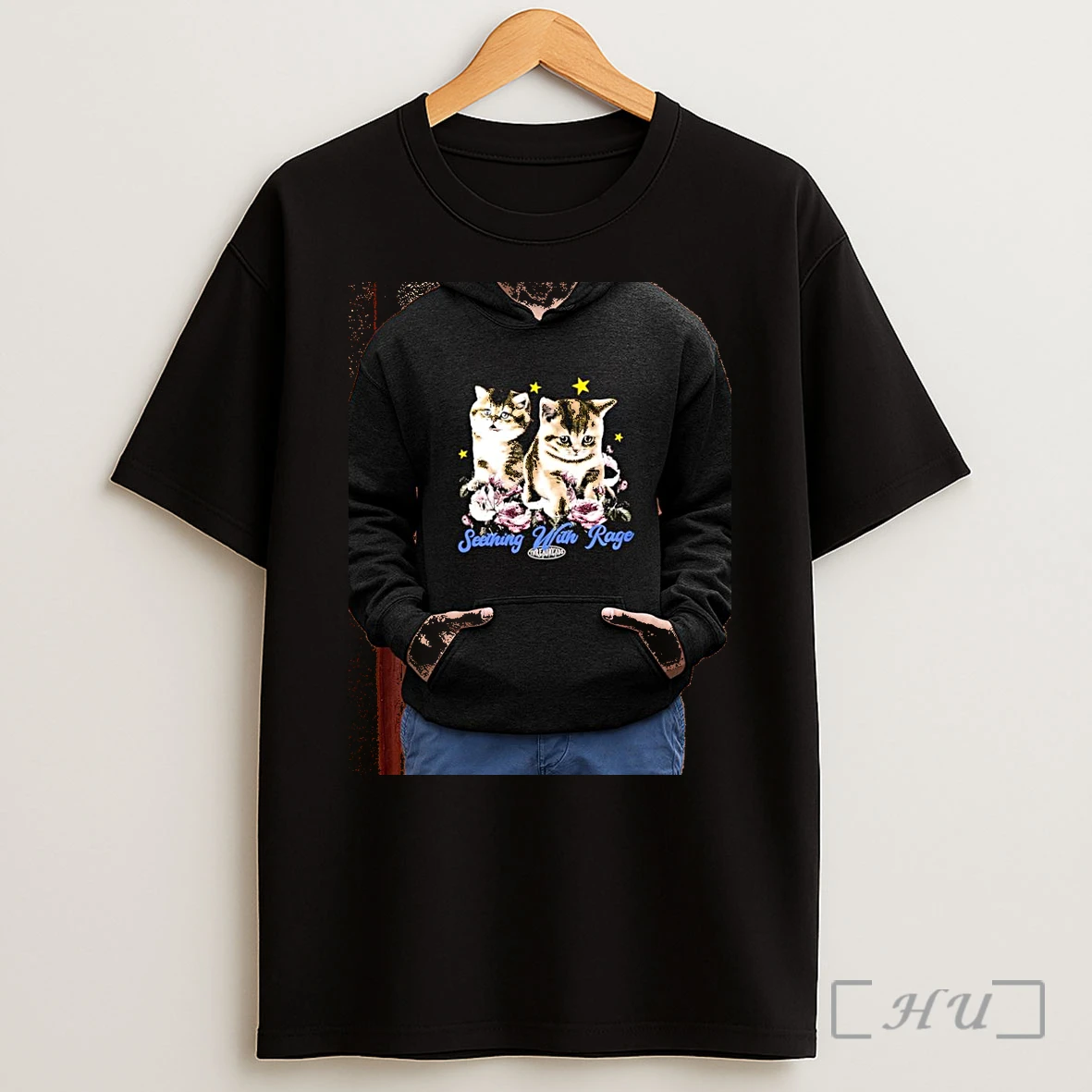 Officials Kittens Seething With Rage Threadheads Cute Cat Flower Stars Premium Shirt Sweatshirt Tee