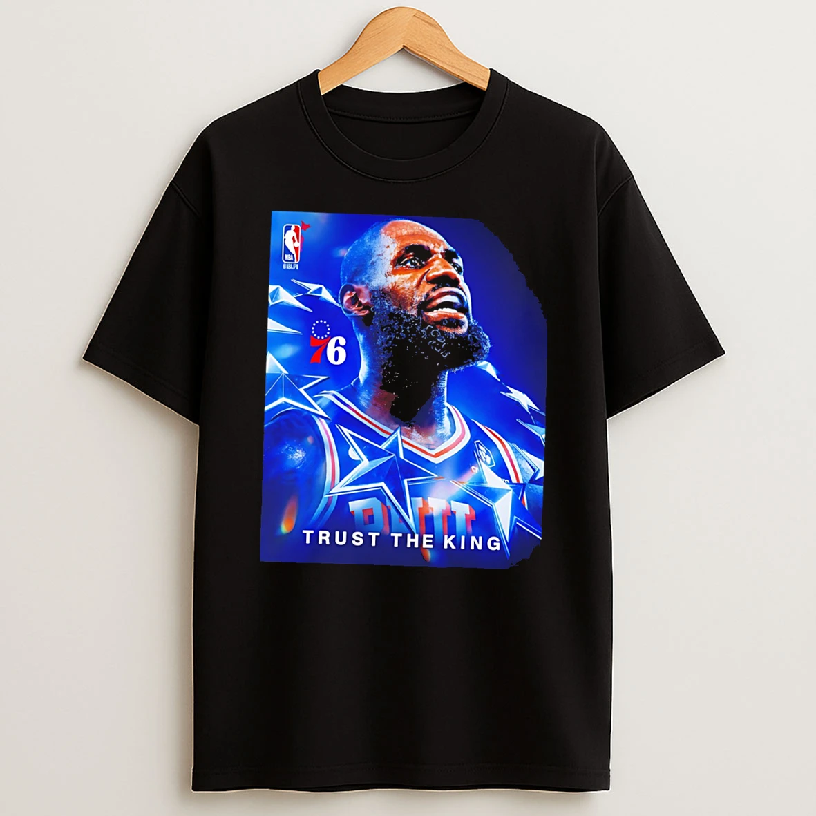 Officials Lebron James Philadelphia 76ers Trust The King Tee Premium T Shirt Sweatshirt Hoodie