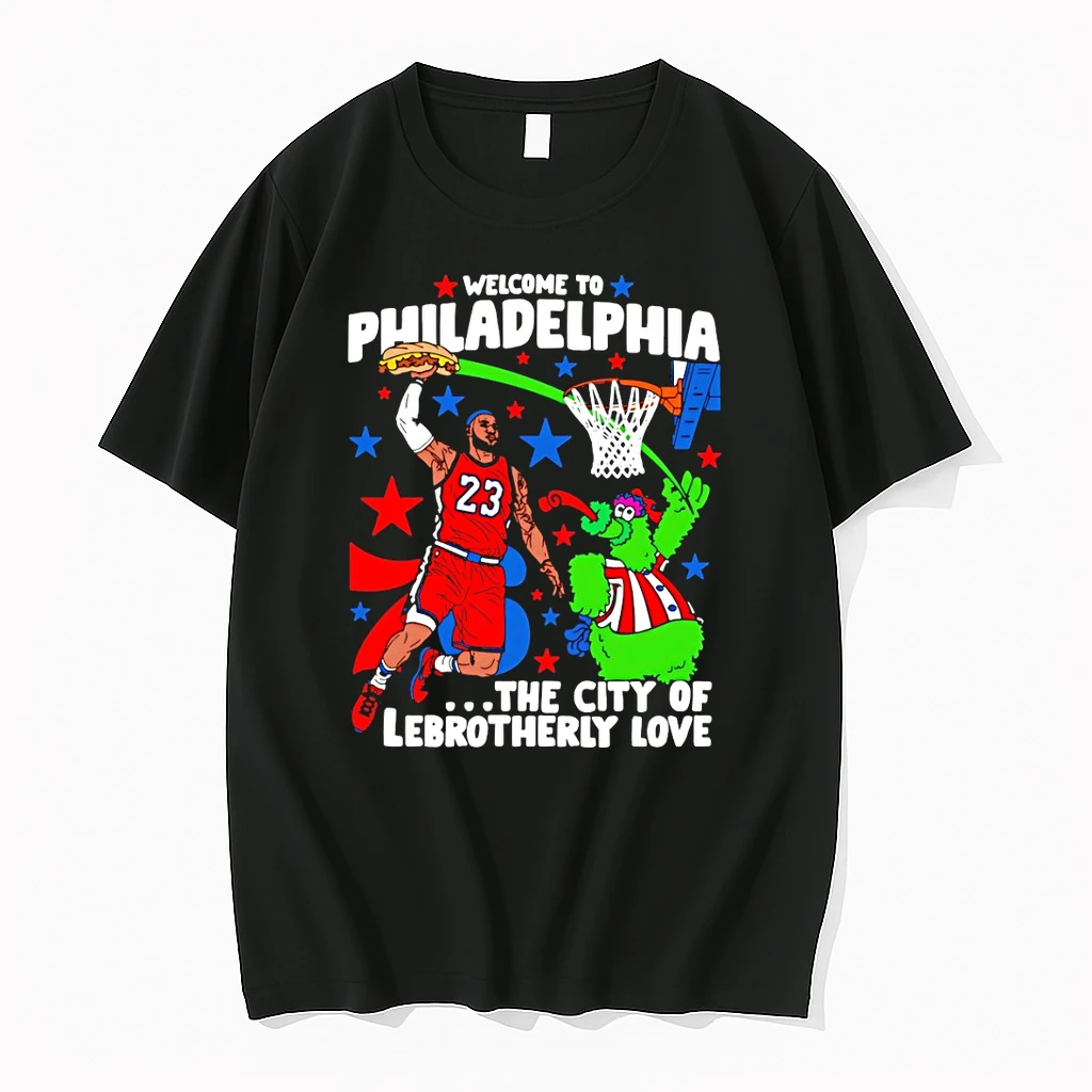 Officials Lebron James Philadelphia 76ers Welcome To Philadelphia The City Of Brotherly Love Premium T Shirt Sweatshirt Hoodie