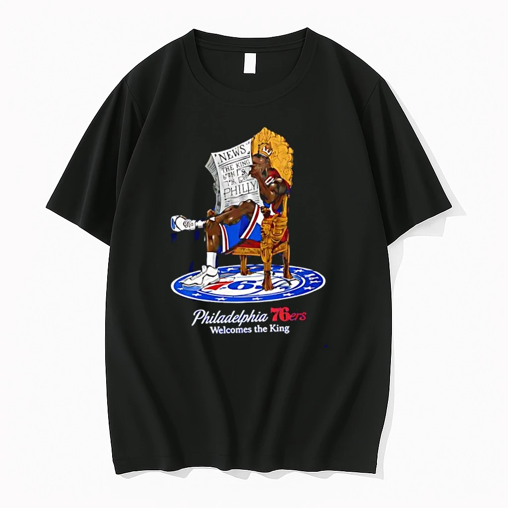 Officials Lebron James Philadelphia 76ers Welcomes The King Premium T Shirt Sweatshirt Hoodie