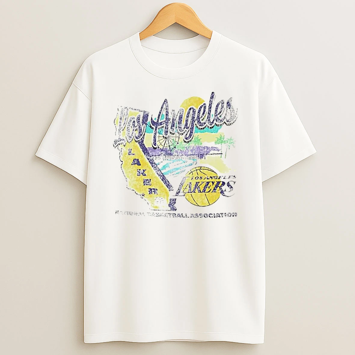 Officials Los Angeles Lakers National Basketball Association Ferris Wheel Palm Trees Premium T Shirt Sweatshirt Hoodie