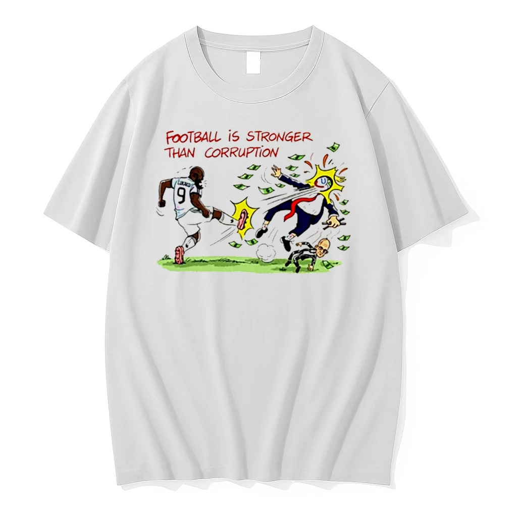 Officials Lukaku And Donald Trump Football Is Stronger Than Corruption Tee Premium T Shirt Sweatshirt Hoodie