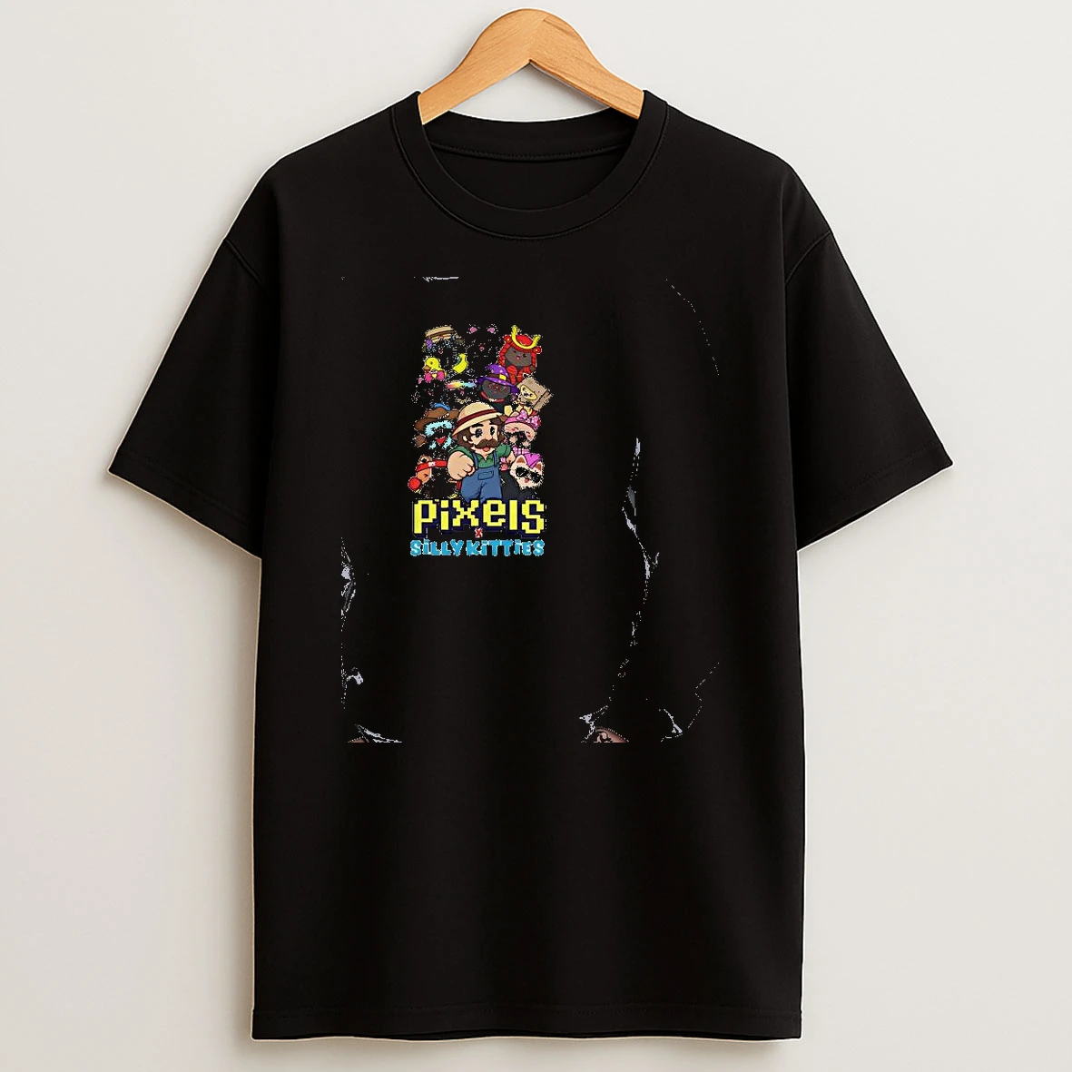 Officials Mario And Cats Pixels X Silly Kitties Character Mashup Gamer Gaming Premium T Shirt Sweatshirt Hoodie