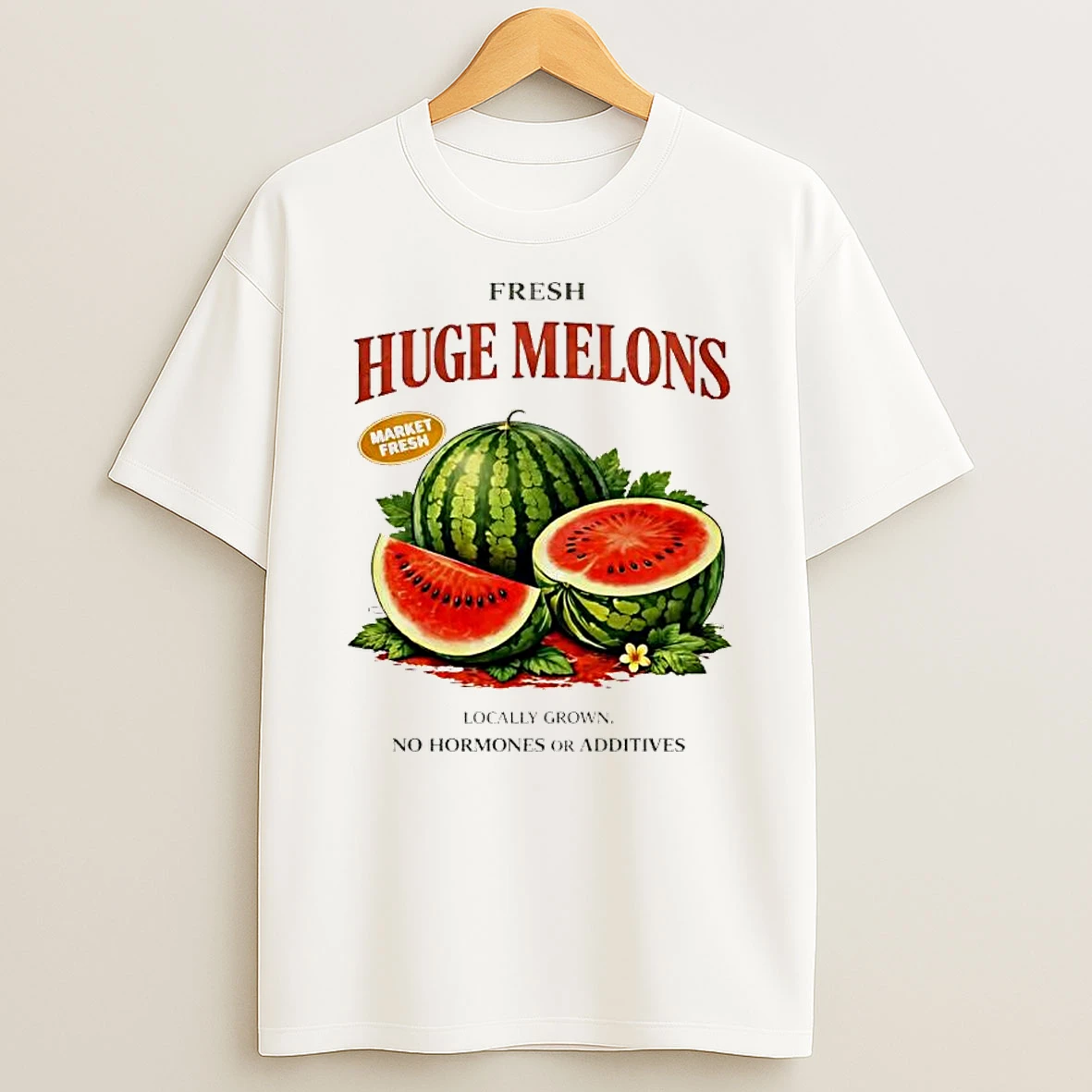 Officials Market Fresh Buy Huge Melons Fresh Locally Grown No Hormones Or Additives Premium T Shirt Sweatshirt Hoodie