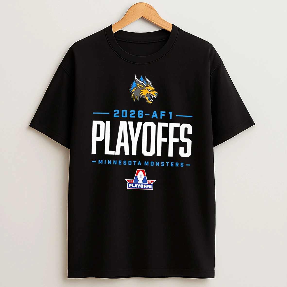 Officials Minnesota Monsters 2026 Af1 Playoffs Logo Tee Premium T Shirt Sweatshirt Hoodie